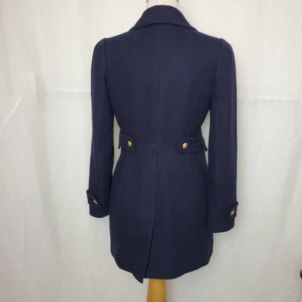 Banana Republic Navy Military Coat xs - Picture 7 of 16